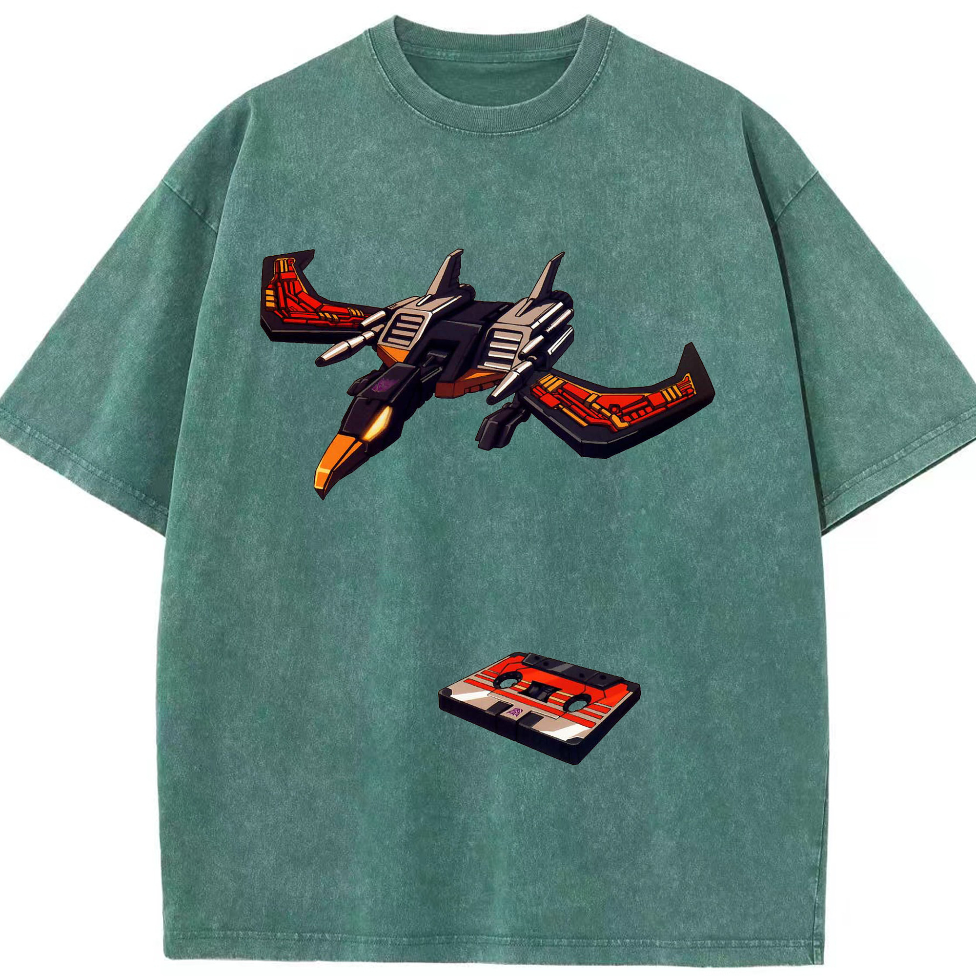（画像用）  綿100% ヴィンテージ風 半袖Tシャツ（フロントプリント）